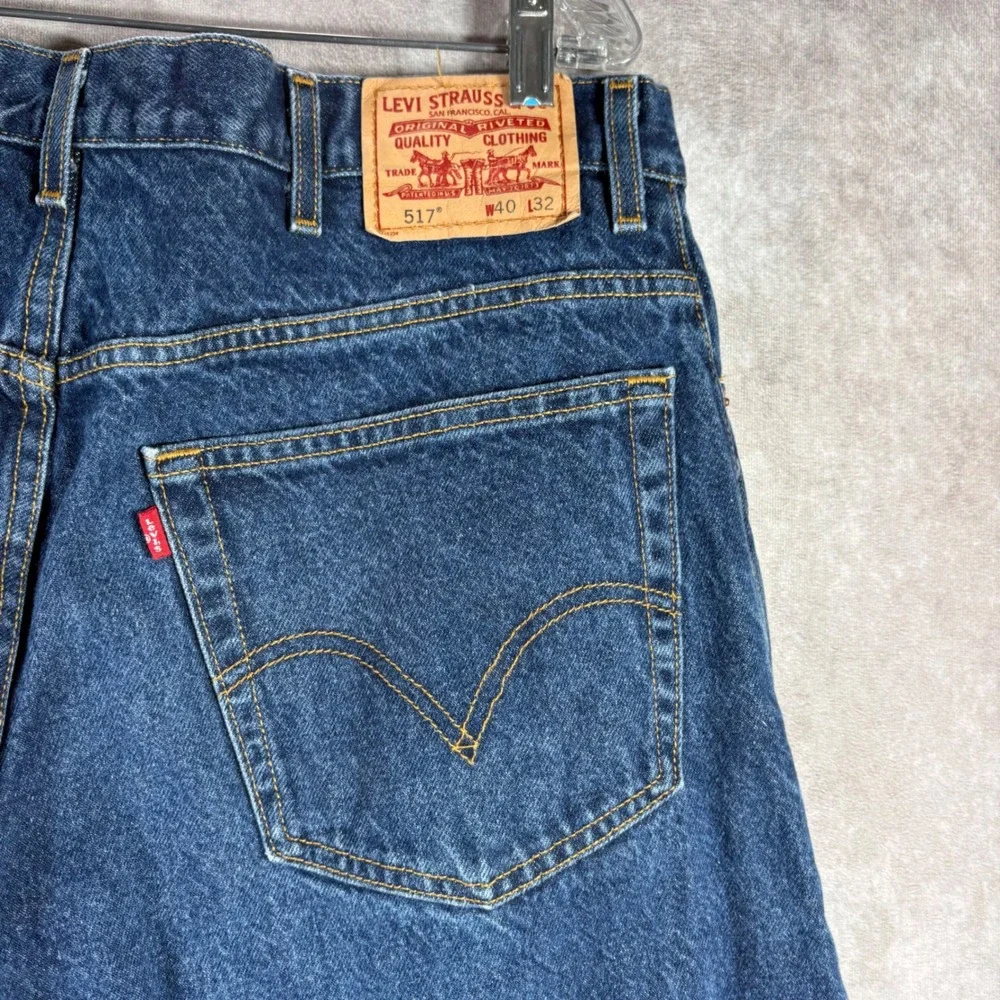 Levi's Jeans Mens 40x32 Blue 517 Bootcut Denim Cotton Classic Western y2k Cowboy